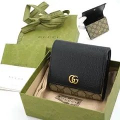 ✨Sランク・箱付き✨　GUCCI ミニ財布　マーモント　GGスプリーム　ダブルG