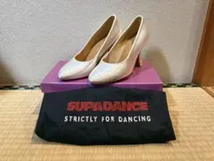 お値下げ SupaDance 社交ダンスシューズ ホワイト 4 ワイド - メルカリ