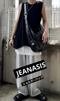JEANASIS ビック2wayショルダーバッグ　ブラックのサムネイル