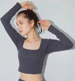 Wellness Padded Rib Top/パッドinリブスクエアトップス