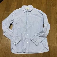 ヤエカYAECAコンフォートシャツ スタンダードS サックスストライプ