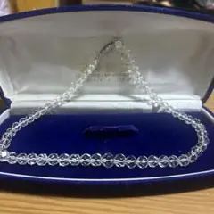 クリスタルビーズネックレス 水晶　シルバー