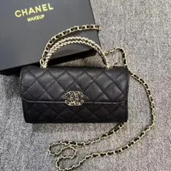 CHANEL シャネル make up ノベルティ チェーンショルダーバッグ 黒