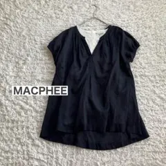 マカフィー　トゥモローランド　ギャザー　ブラウス　ネイビー