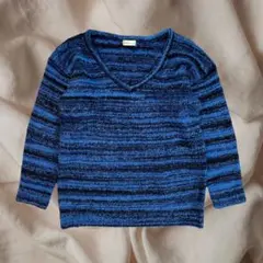 y2k ボーダー　ニット　グランジ　古着　編み物