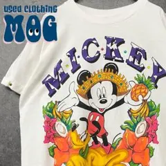 90s《USA製古着》ディズニー ミッキー キャラクターTシャツ 半袖 
