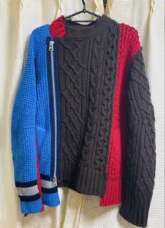 鷹*様 sacai ライダースニット 3 鷹*様 sacai ライダースニット 3