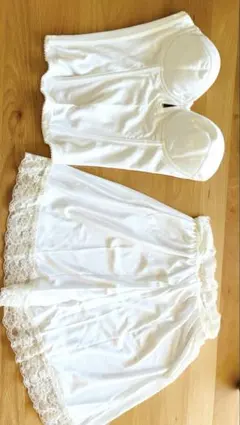 ブライダルインナー　ビスチェ&フレアパンツセット