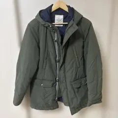 ikka フード付きオリーブグリーンジャケット L