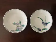 ハマ焼 花絵 中皿 2枚セット 取り皿 和食器