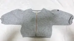 プティマイン　アウター　リボン　グレー　90 女の子