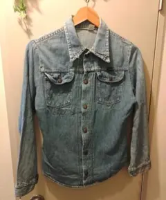 希少 USA製 70〜80s ラングラー デニムシャツ 良フェード ビンテージ