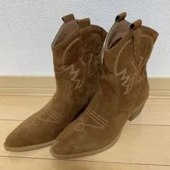 ブラウン スエード ウエスタンブーツ