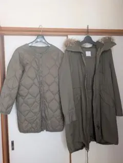 美品 ローリーズファーム 3WAY モッズコート キルティングライナー付 M