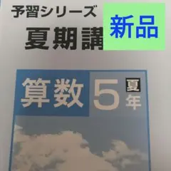 新品　四谷大塚予習シリーズ　夏期講習　テキスト　5年生　算数