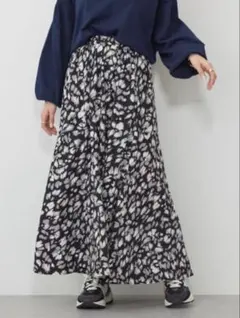 【アメリカンホリック】サラックールギャザースカートM花柄 ロングフレア フラワー