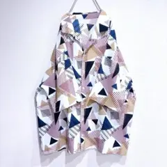 幾何学ジオメトリックオーバーサイズシャツ[xlillidnmonoy-3fr2]