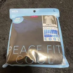 ひんやり、涼しい『PEACE FIT COOL、半袖Vネック』MEN、Lサイズのサムネイル