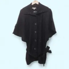 ユニクロ ラメ入りモヘア混五分袖カーディガン