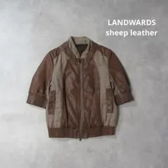 LANDWARDS / 羊革 レザー ハーフスリーブ ブルゾン ジャケット 半袖のサムネイル
