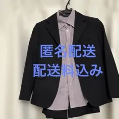 黒フォーマルスーツ＋チェックシャツ　　こども用、七五三、発表会、入学式