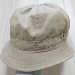 ベージュ バケットハット フリーサイズ　約56cm