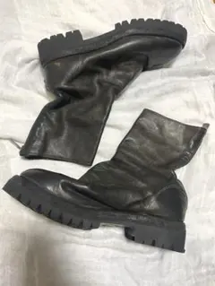 極美品コードバンguidiブーツ黒×白44カルペディエムieribレースアップ