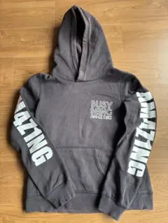 H&M グレー フード付きパーカー 裏起毛　ユニセックス