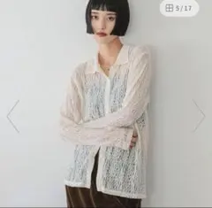 LOWRYS FARM レースポロカーディガンのサムネイル