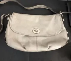 COACH コーチ ショルダーバッグ メタリックレザー y2k