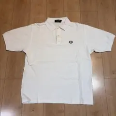 【FRED PERRY】ポロシャツ ホワイト L 100%コットン 刺繍ロゴのサムネイル