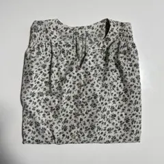 [earth music&ecology アース]花柄半袖ブラウス