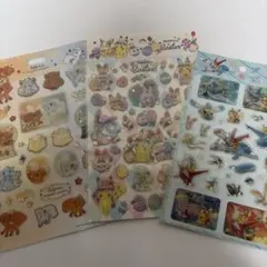 ポケモン　ぷっくりシール　セット