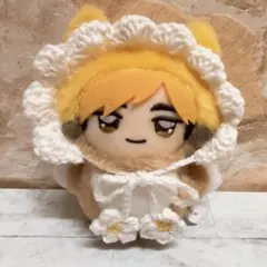 ちみけもマスコット ぬい服 ぬい帽子 ボンネット 白