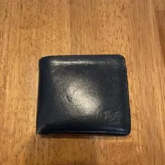 イルビゾンテ　レザー製 二つ折り財布 紺