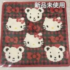 ハローキティ familiar デザイン ハンカチ　レッド ファミリア キティ タオルハンカチ 赤系 - メルカリ