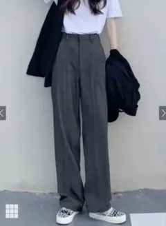 GRL センタープレスストレートパンツLサイズ