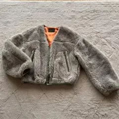 MACPHEE マカフィー ノーカラー フリース ボアジャケット