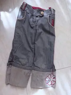 KENZO 花刺繍付きグレー長ズボンのサムネイル