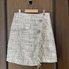 ZARA BASIC ツイード　タイトスカート ラップスカート　XS