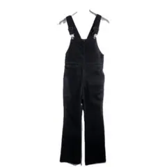 GU サロペット S 黒 ストレッチ入り オーバーオール カジュアル おでかけ