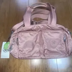 最終お値下げ⭐︎新品未使用タグ付き⭐︎ キプリング　ピンクショルダーバッグのサムネイル
