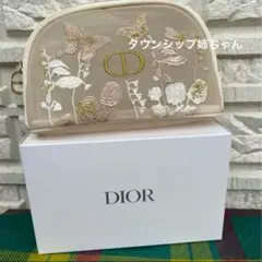 ディオール 母の限定 ノベルティ　ポーチ　　　メッシュ刺繍