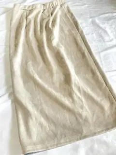 タイトスカート Lサイズ ベージュ系 ロング 秋 冬
