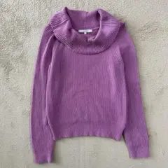 アンタイトル オフタートル リブニット セーター 紫 パープル 2 M相当