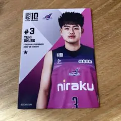 大久保友貴　福島ファイヤーボンズ　Bリーグカード
