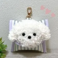 ☆なゆにきいて様専用☆GPSケース ベージュくまちゃん / 合皮ブルー