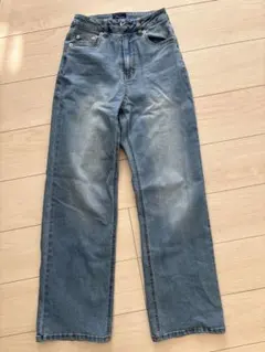 岡部あゆみさんコラボ/ 神戸レタス / ワイドストレートデニムパンツ　ブルー