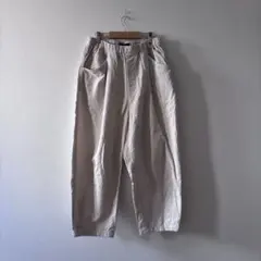 麻 ワイドパンツ