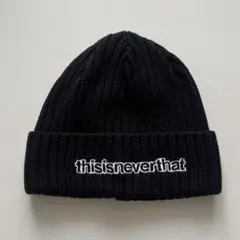thisisneverthat ネバザ ビーニー ニット帽 ブラック